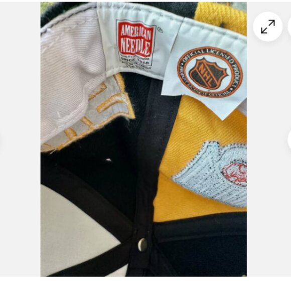 Boston Bruins Vintage Snapback hat by American Needle Light Up Logo NHL Wool - Picture 6 of 9